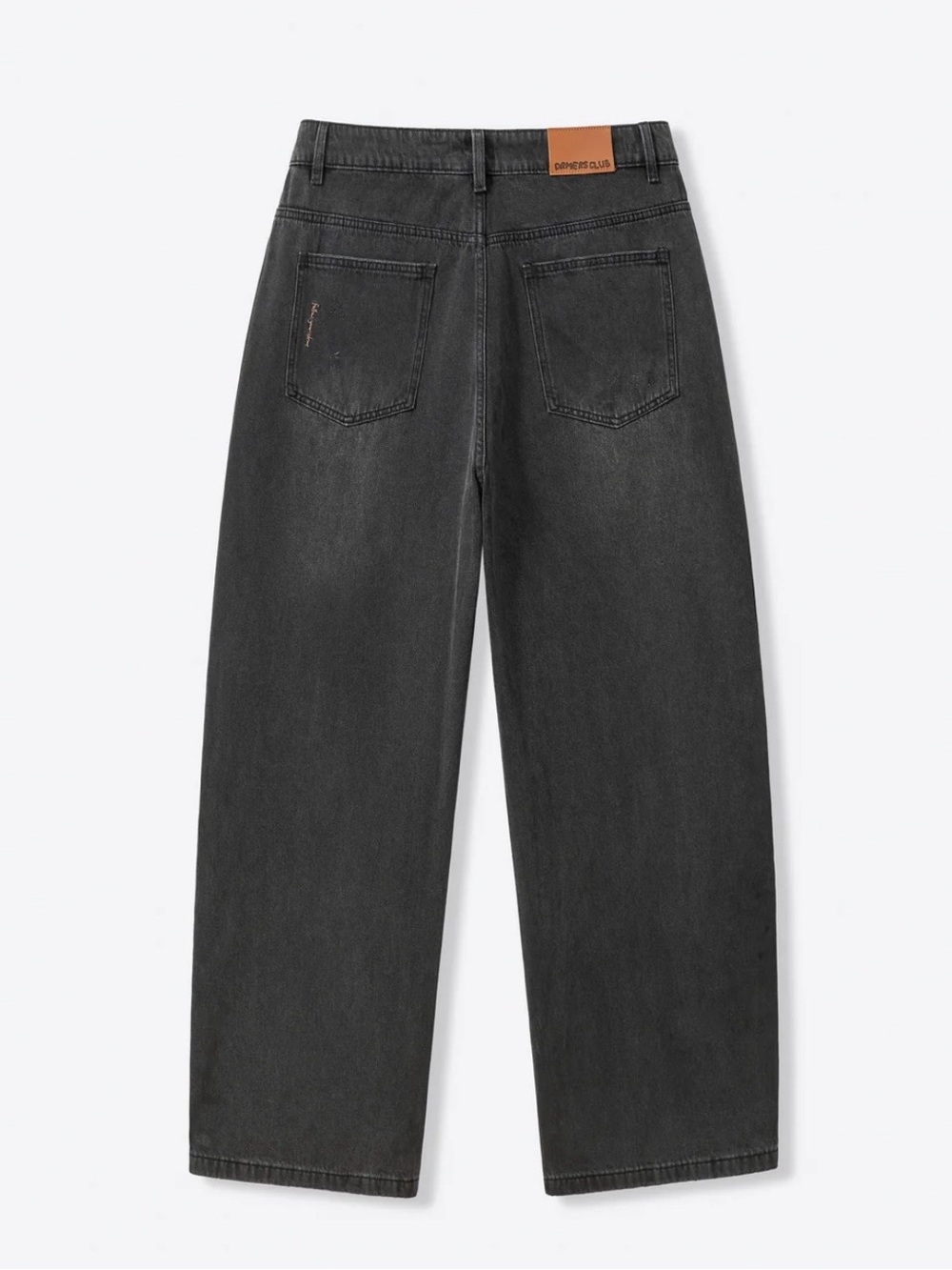 Men's/Women’s Wide-Leg Black Jeans - Durable Casual Style
